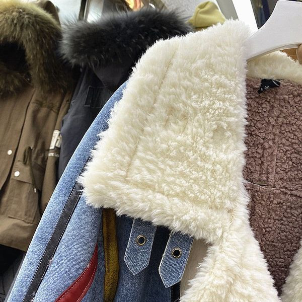 Női kabát cipzárral kék színben