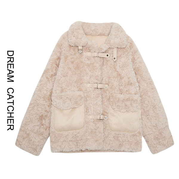 Palton de puf cu buzunare și nasturi