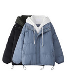 Γυναικείο μπουφάν φαρδύ μοντέλο με κορδόια