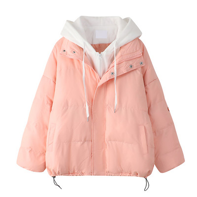 Γυναικείο μπουφάν φαρδύ μοντέλο με κορδόια