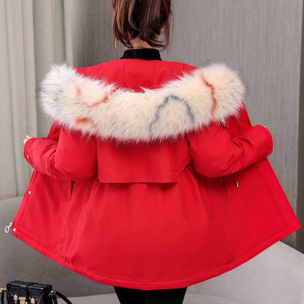 Női téli kabát pehely kapucnival - többféle színben