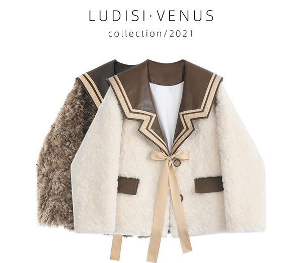 Модерни късо дамски палто с шпиц деколте