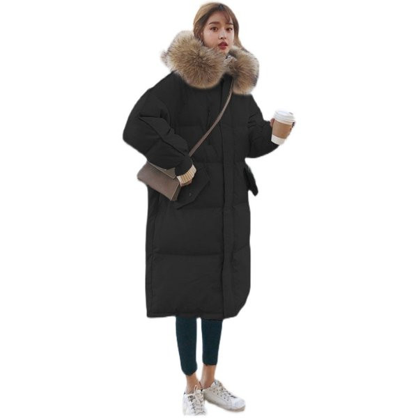 Női téli hosszú kabát cipzárral három színben
