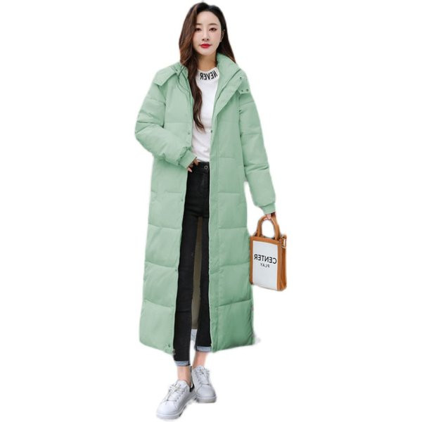 Hosszú, meleg női kabát cipzárral