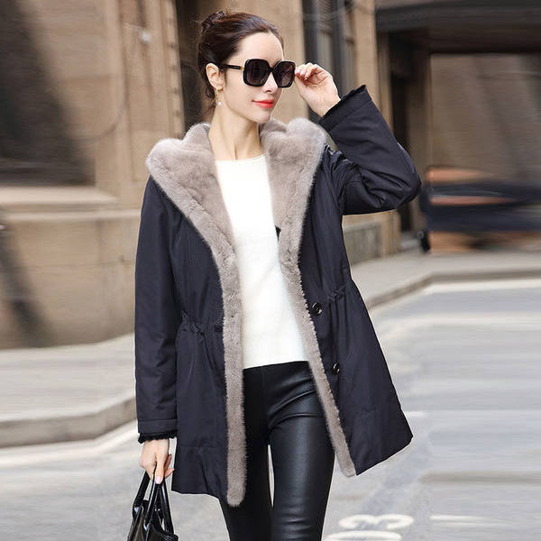 Női hosszú kabát meleg béléssel, három színben