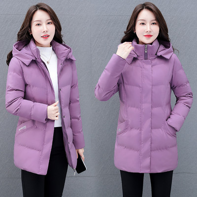 Női kabát magas és kapucnival több színben