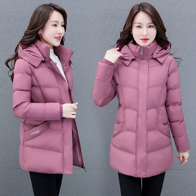 Női kabát magas és kapucnival több színben