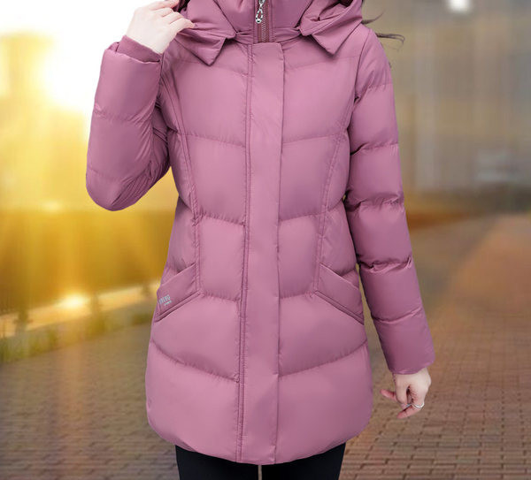 Női kabát magas és kapucnival több színben