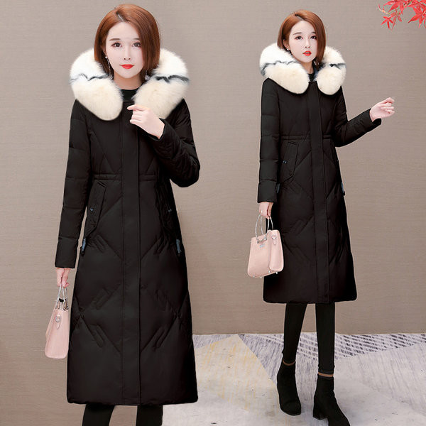 Új modell női hosszú kabát, pehellyel