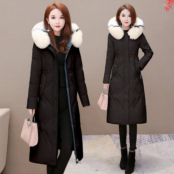 Új modell női hosszú kabát, pehellyel