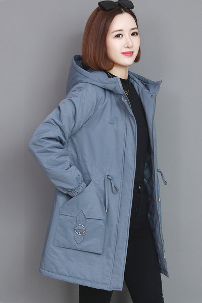 Geaca de dama model gratuit cu buzunar si gluga