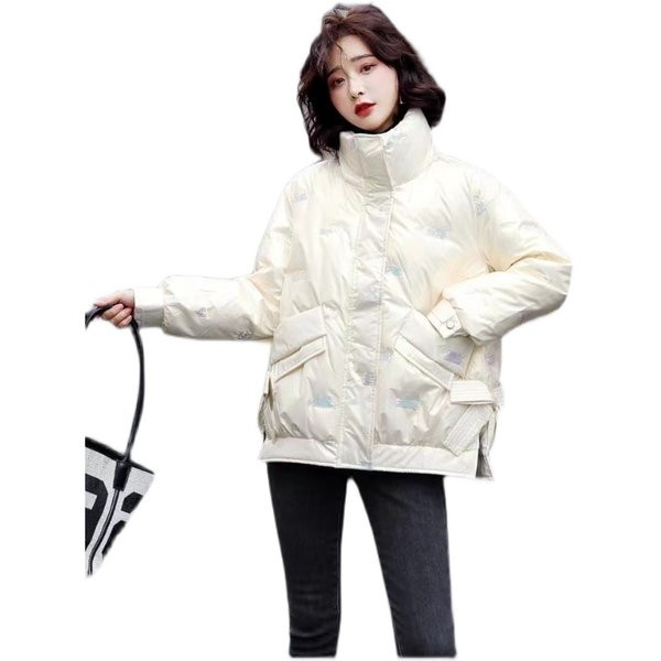 Női téli kabát négy színben cipzárral és zsebekkel