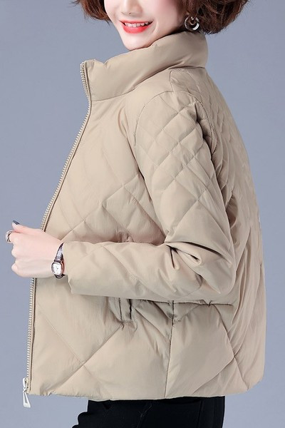 Női alkalmi kabát magas gallérral