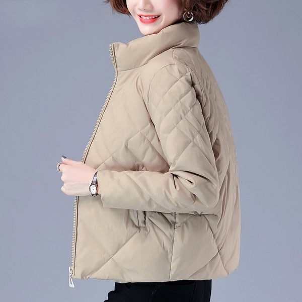 Női alkalmi kabát magas gallérral