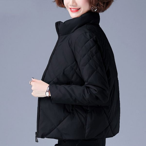 Női alkalmi kabát magas gallérral