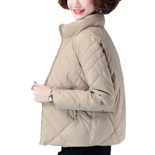 Női alkalmi kabát magas gallérral