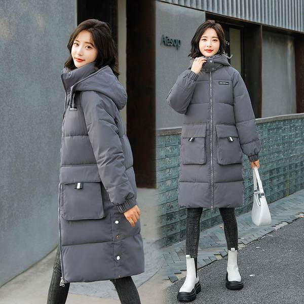 Meleg téli melegítő hosszú modell oldalsó gombokkal