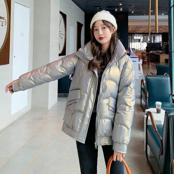 Új modell téli kabát zsebekkel