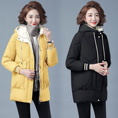 Női őszi-téli kabát cipzárral és gombokkal