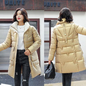 Modern női testreszabott meleg kabát magas gallérral