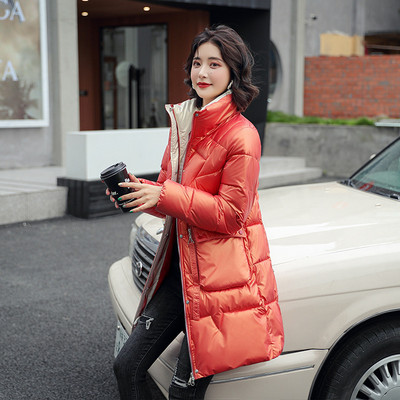 Modern női testreszabott meleg kabát magas gallérral