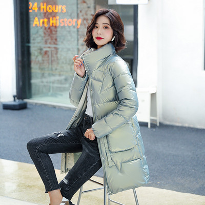 Modern női testreszabott meleg kabát magas gallérral