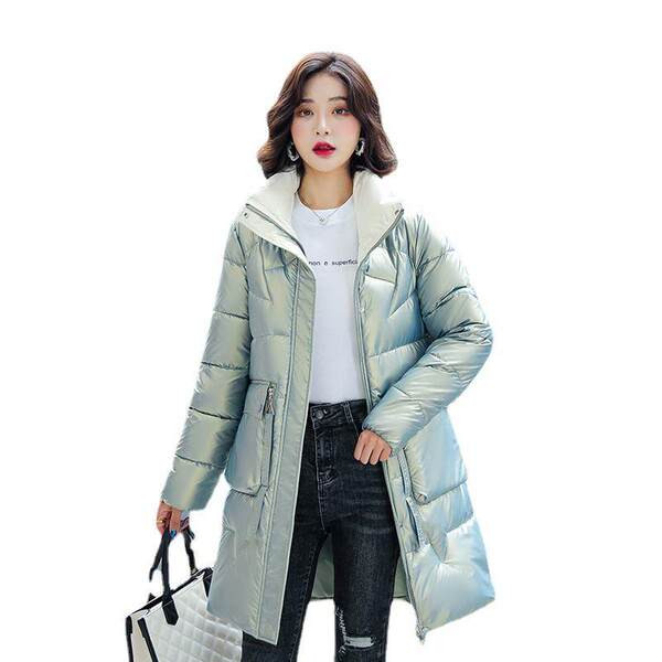 Modern női testreszabott meleg kabát magas gallérral