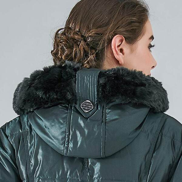 Jachetă de damă pentru iarnă, cu guler în puf