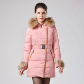 Geaca de iarna calda cu puf pe maneci si guler