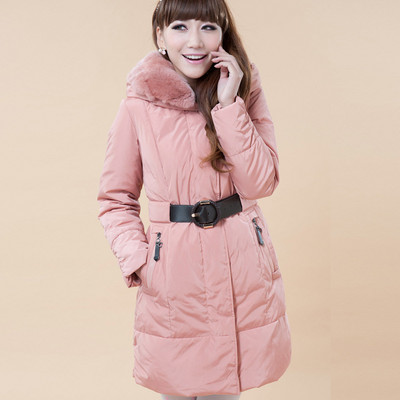 Geaca de iarna calda cu puf pe maneci si guler