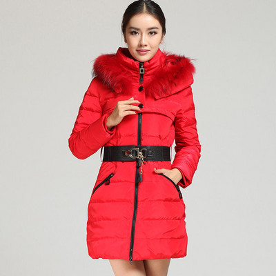 Geaca de iarna calda cu puf pe maneci si guler