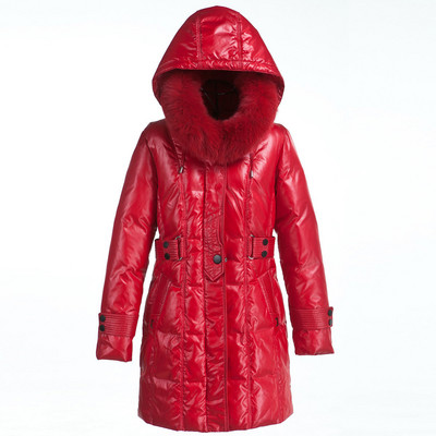 Geaca lunga dama cu gluga in puf - mai multe modele