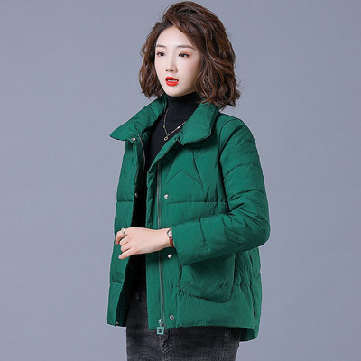 Szezonon kívüli pamut bélésű kabát női rövid pehely pamut kabát