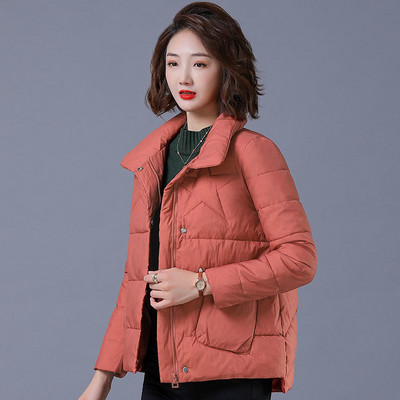 Szezonon kívüli pamut bélésű kabát női rövid pehely pamut kabát