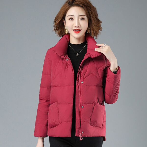 Szezonon kívüli pamut bélésű kabát női rövid pehely pamut kabát