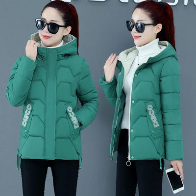 Geaca de dama toamna-iarna cu gluga in mai multe culori