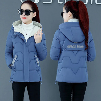 Geaca de dama toamna-iarna cu gluga in mai multe culori