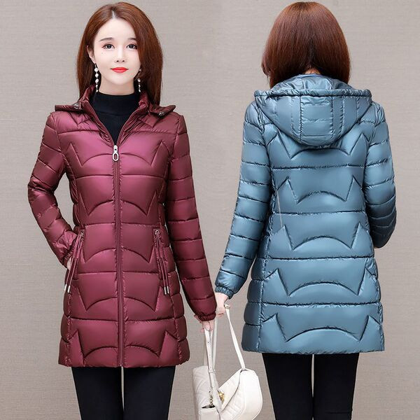 Új modell női téli kabát kapucnival három színben