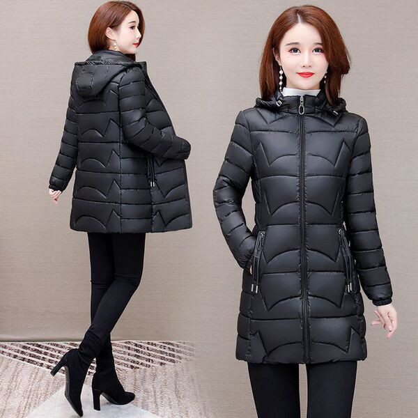 Új modell női téli kabát kapucnival három színben