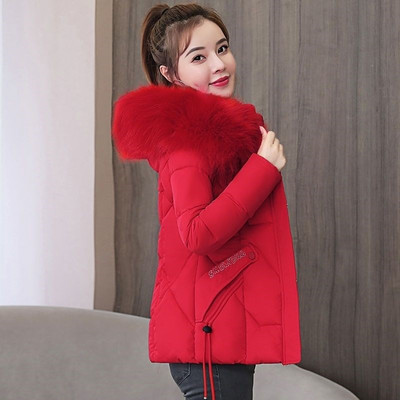 Geaca scurta de dama cu gluga si buzunar