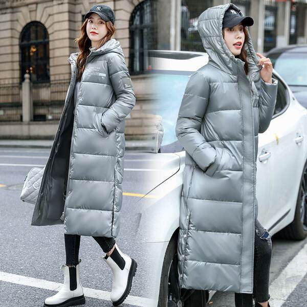 Meleg téli kabát hosszú modell kapucnival