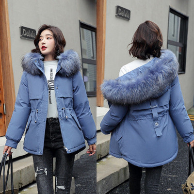 Női parka téli kabát tollal