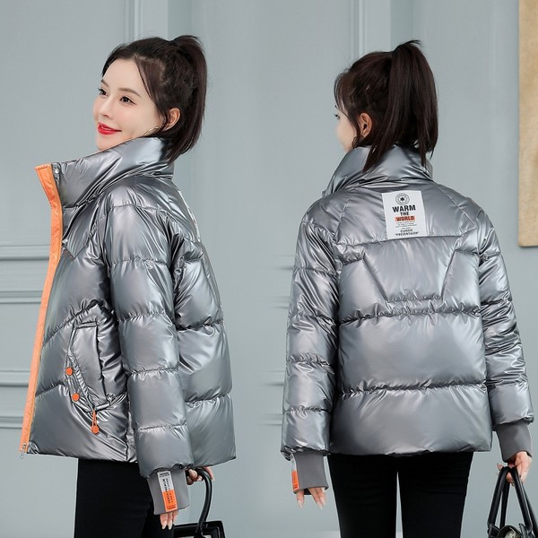 Modern női rövid kabát széles modell gombokkal