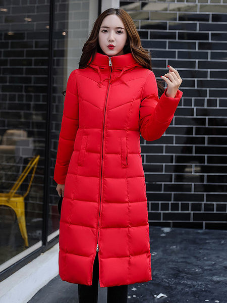 Ilga žieminė striukė su gobtuvu