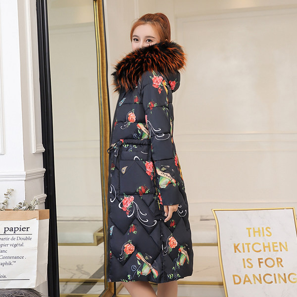 Női téli kabát közepes hosszúsággal - kétoldalas