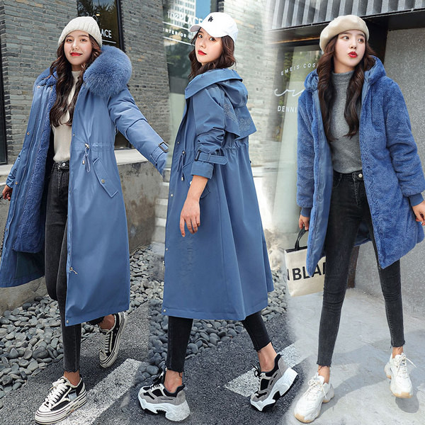 Párnázott női kabát zsebekkel