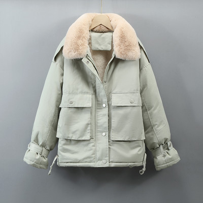 Geaca scurta de toamna-iarna cu guler in puf