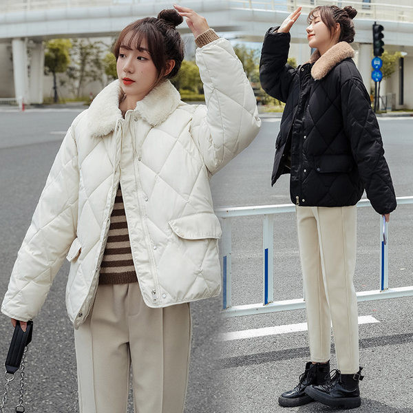 Rövid őszi-téli kabát steppelt hatással