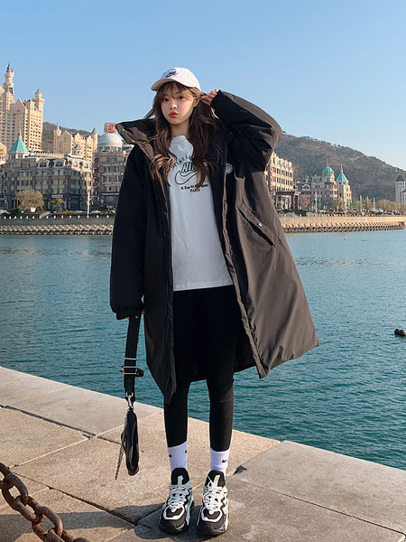 Jachetă parka lungă de iarnă pentru femei