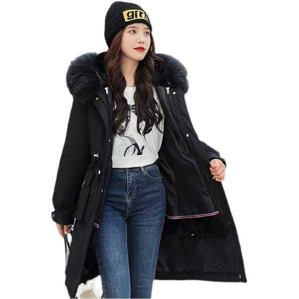 Jachetă de iarnă pentru femei cu glugă - față-verso